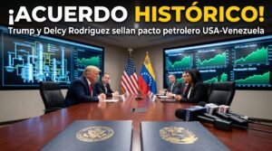 Convenio petrolero Venezuela USA firmado por Donald Trump y Delcy Rodriguez