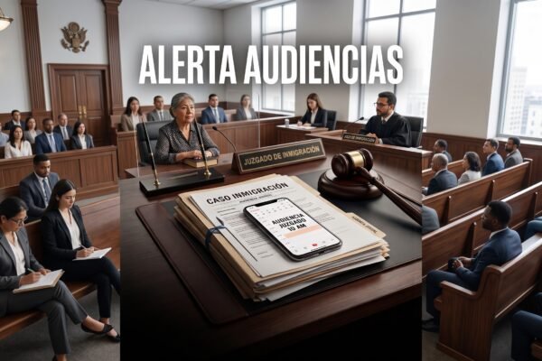 Audiencia de inmigracion adelantada en sistema EOIR y fechas de corte